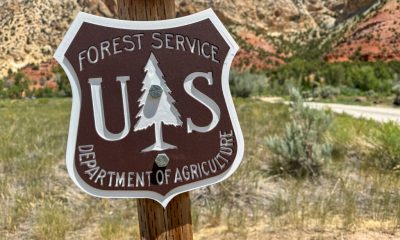Sign for the U.S. Forest Service Department of Agriculture in a natural — Forest Service Headquarters Move to Utah Blocked