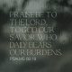 Text of Psalm 68:19 displayed on a blurred background, emphasizing daily burdens and divine support. — psalm 68 19 meaning