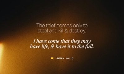 Text from John 10:10 on a dark background, emphasizing themes of life and abundance. — John 10 10 meaning