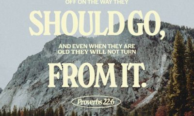 A scenic landscape featuring mountains with a quote from Proverbs 22:6 about guiding children. — Proverbs 22 6 meaning