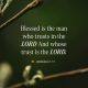 Text of Jeremiah 17:7 on a blurred green background, emphasizing trust in the Lord. — Jeremiah 17 7 meaning