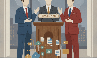 Illustration of lawmakers presenting a resolution at a podium with financia — National Financial Planning Month resolution