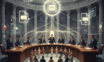 Illustrated lawmakers meet around a conference table as children — Renewing the African American Civil Rights Network Act