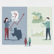 Illustration depicting rising health insurance costs related to abortion bans, feat — abortion bans health insurance costs