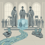 Illustration depicting lawmakers discussing police training reforms w — Police Training and Independent Review Act of 2026