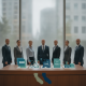 Silicosis Prevention and Treatment Act documents displayed before a group of officials, with California and another state…