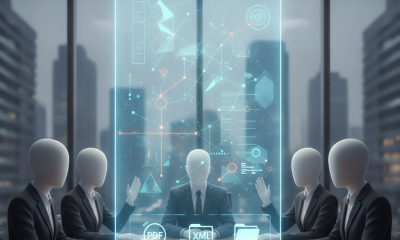 MATCH Act of 2026 concept illustration showing suited figures around a table viewing a digital credential dashboard.