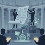 Illustration of lawmakers reviewing documents related to the Department of Defense Renaming Integrity and Ethics Act.