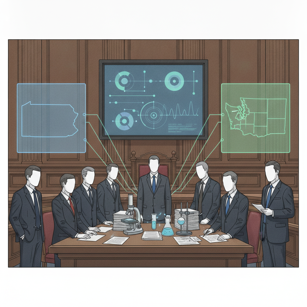 Improving Justice Programs through Science Act document graphic introducing legislation to create a DOJ science advisory b…