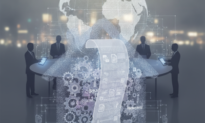 Illustration of officials reviewing a digital document beneath a glowing gl — national referendum constitutional amendment