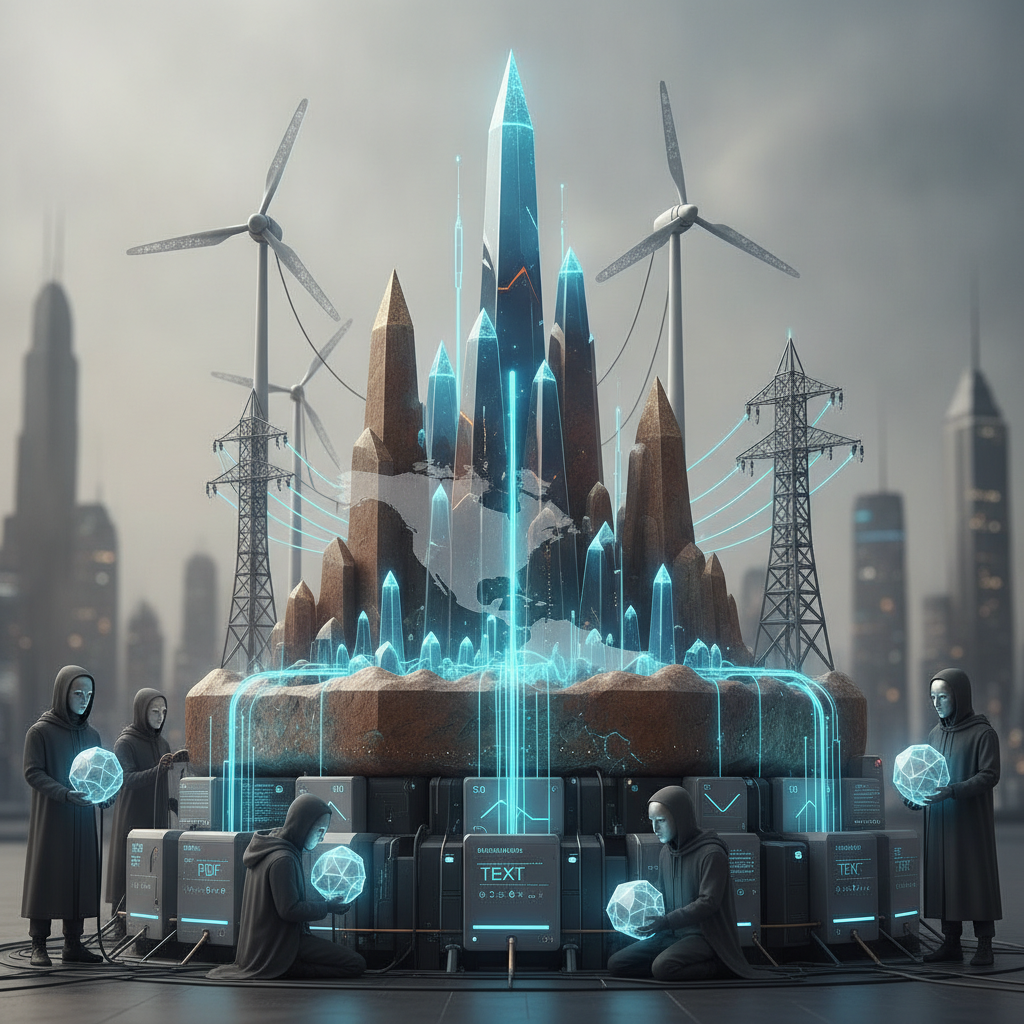 A futuristic landscape showcasing a mineral-rich mountain with energ — Critical Mineral Executive Coordination Act of 2026