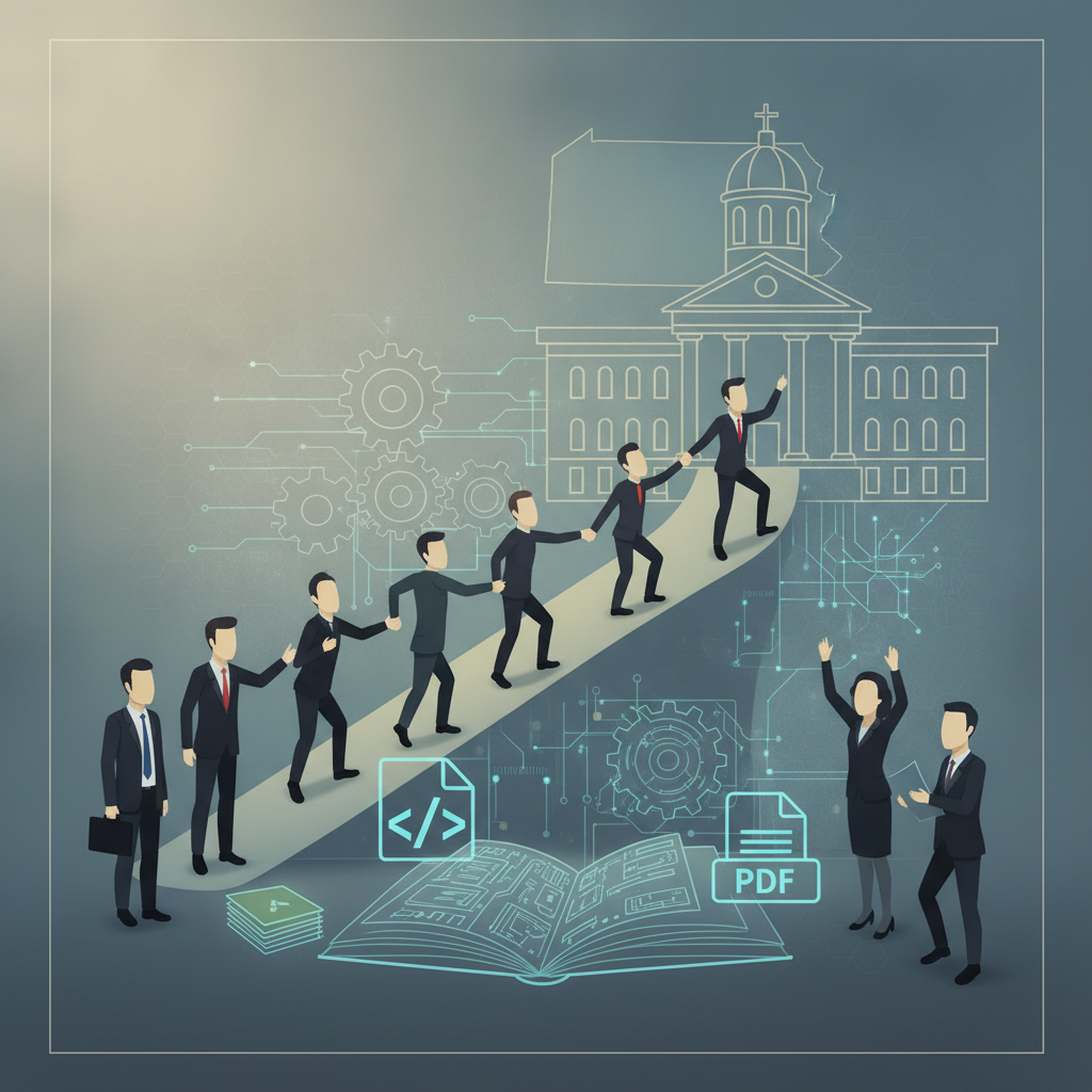 Illustration depicting business professionals a — Accessibility and Inclusion to Diversify Local Government Leadership Act