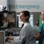 Healthcare professionals monitor a patient via telemedicine in a hospital setting, highlighting — US job growth September