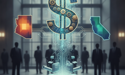 A digital illustration of a large dollar sign surrounded by symbols of Arizona a — National Institutes of Clean Energy Act