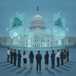 Healthcare cross and digital shield graphic highlighting the Health Care Cybersecurity and Resiliency Act.