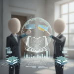 Teaching Engaged Citizenship Act of 2026 concept graphic with two figures, a glowing globe, an open book, and digital docu…