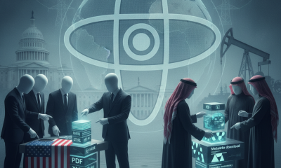 Business professionals in suits and traditional attire discuss energy agree — US Saudi nuclear agreement Senate resolution
