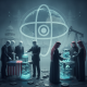 Business professionals in suits and traditional attire discuss energy agree — US Saudi nuclear agreement Senate resolution