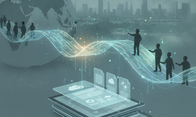 Digital representation of global connectivity with people interacting around a globe a — Hong Konger Promise of Refuge Act