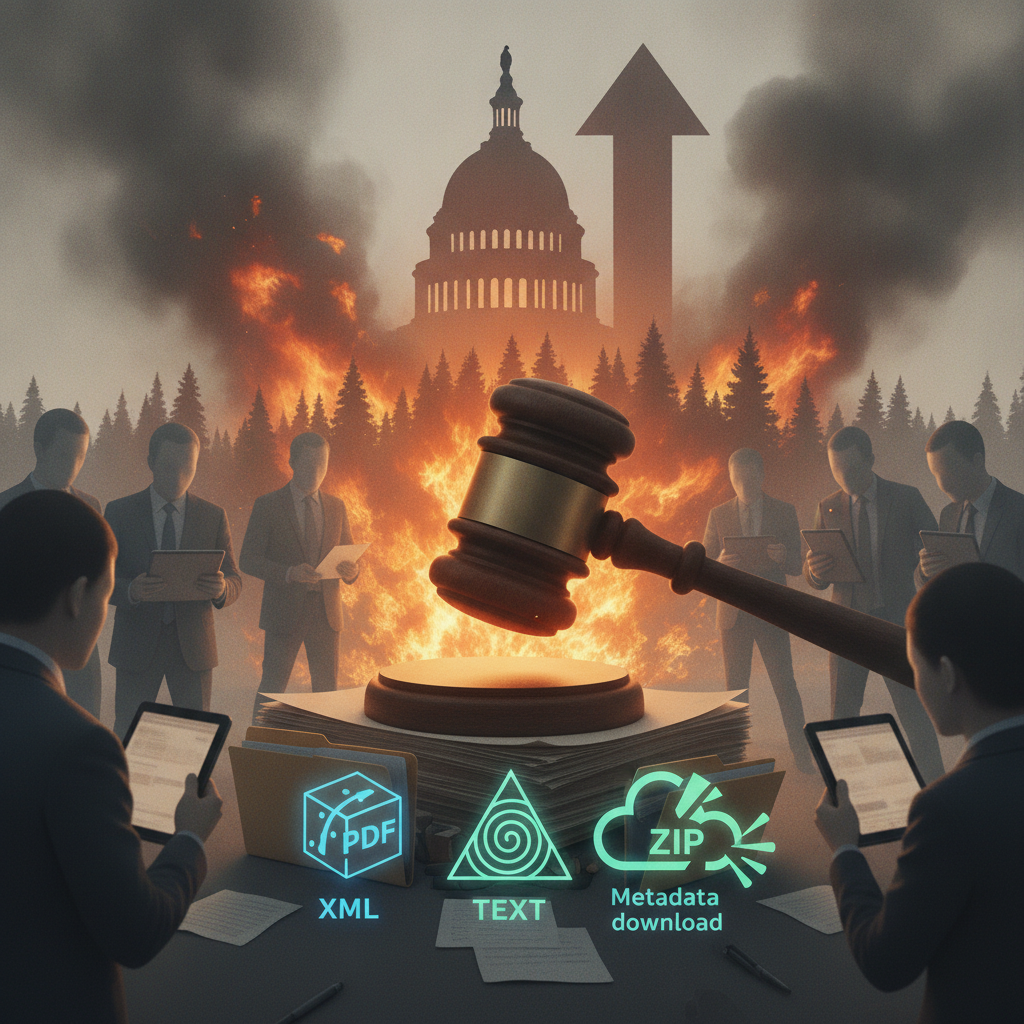 Graphic representing the Wildfire Emergency Act of 2026 and federal forest restoration legislation