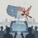 Voting ballot and ID card illustration regarding the America Votes Act of 2026.