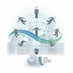 Illustration depicting interconnected figures representing caregivers and support st — Direct CARE Opportunity Act of 2026